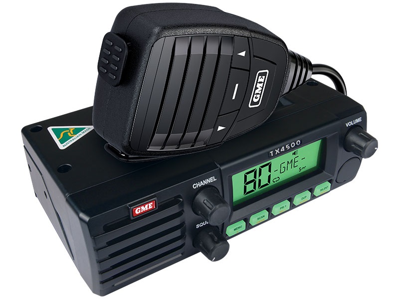 A Black-coloured GME UHF Radio.