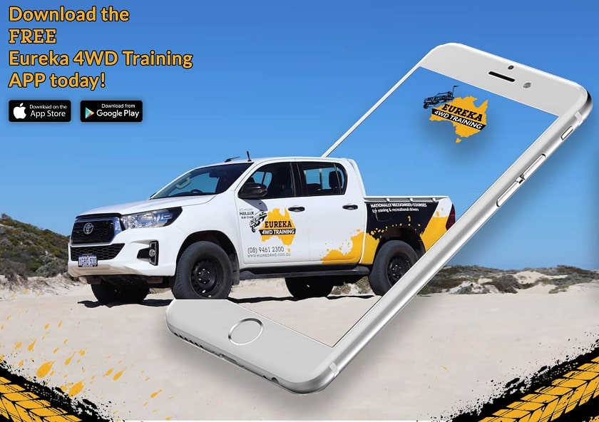 4WD vehicle and an i-Phone as the featured image of "eureka 4wd training phone application".