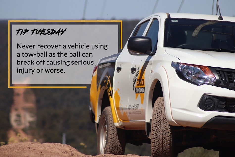 A banner with a headline of Tip Tuesday made by Eureka 4WD Training.
